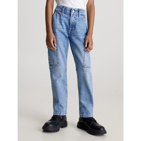 Calvin Klein Dad Denim Jeans Iconic Mid Blue 2