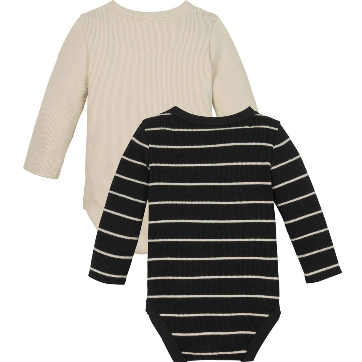 Calvin Klein Ck Black Wcg Stripe / White Cap G Rib Stripe Bodysuit Ls Set 2