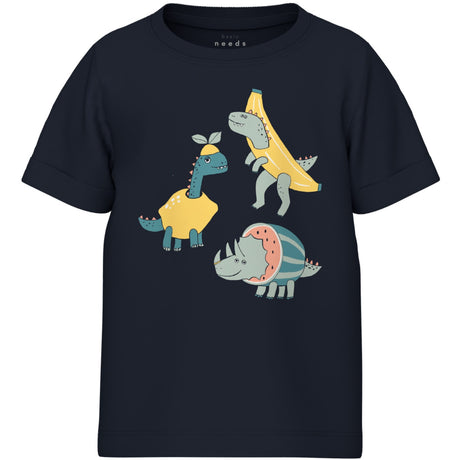 Name It Dark Sapphire Dinosaurs With Fruit Vux T-Shirt