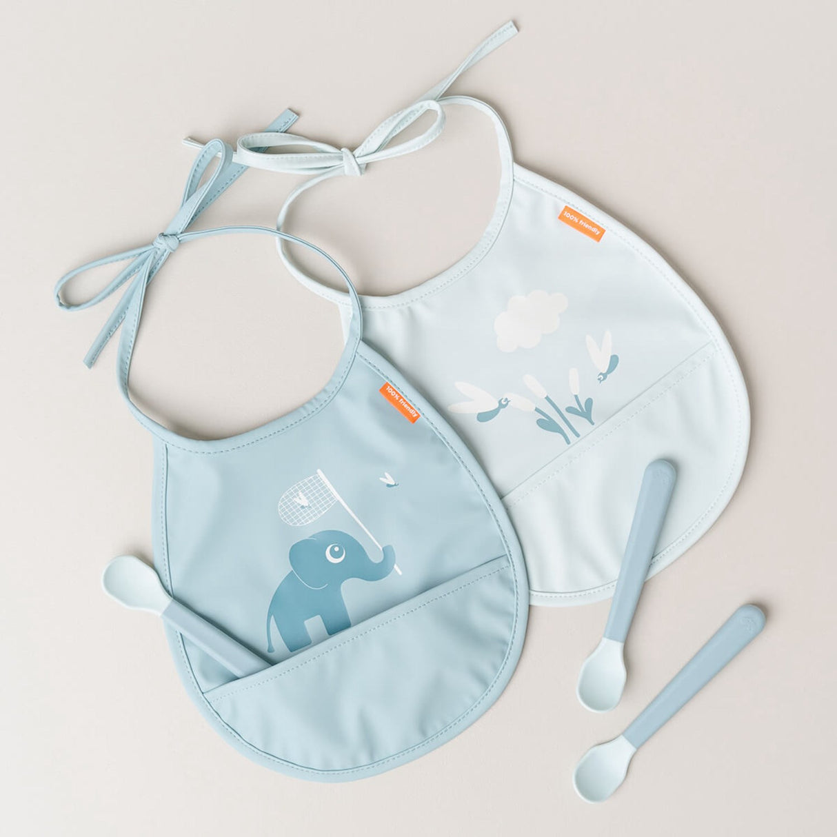 DonebyDeer Mini Bib w/Pocket 2 pcs Elphee Blue 2