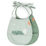 DonebyDeer Mini Bib w/Pocket 2 pcs Croco Green 7