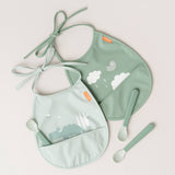 DonebyDeer Mini Bib w/Pocket 2 pcs Croco Green 4