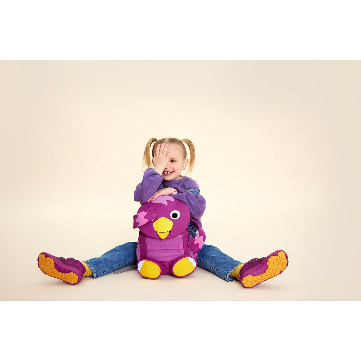 Affenzahn Kindergarten Backpack Large Purple Bibi Bird 8