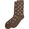 minipop® Chocolade Brown/Off White Bamboo Heart Socks