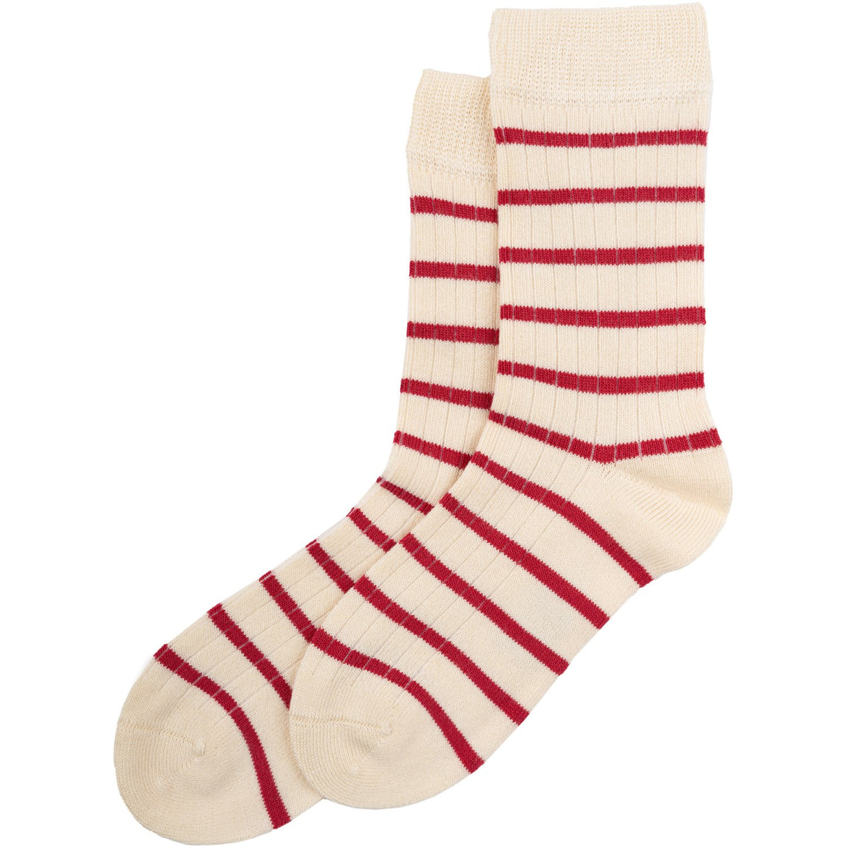 minipop® Chili Pepper/Off White Bamboo Socks Stripe