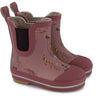 Mikk-Line Rose Brown Short Winter Wellies AOP