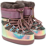 Mikk-Line Rose Brown Snow Boots Glitter