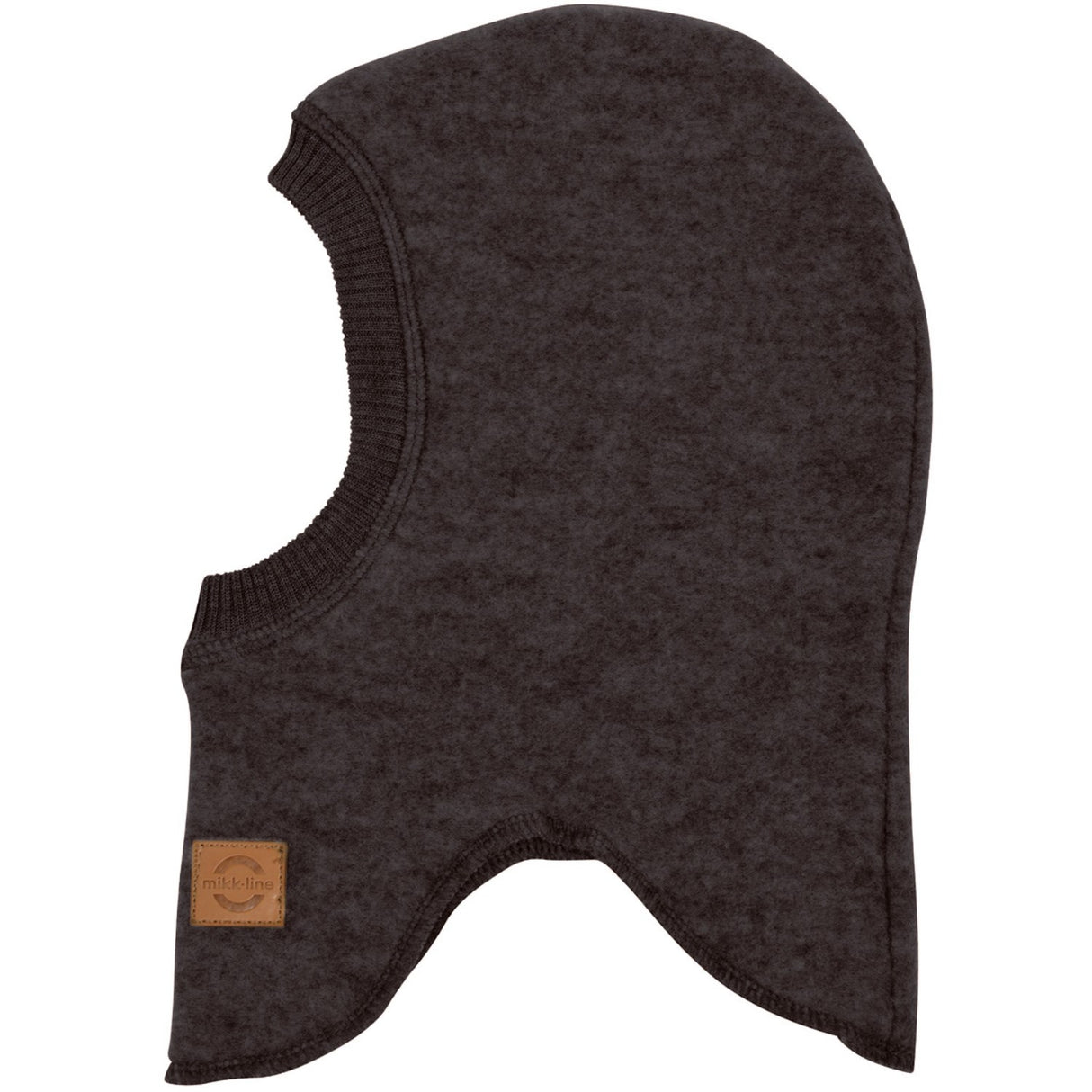 Mikk-Line Dark Brown Melange Wool Balaclava