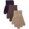 Mikk-Line Nightshade-Chocolate Chip-Doeskin Magic Gloves with Lurex 3-pack