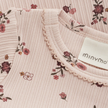 Minymo Sepia Rose Bodysuit Ls AOP Rib 2