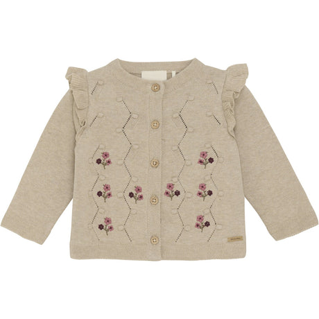 Minymo Beige Melange Cardigan Knit