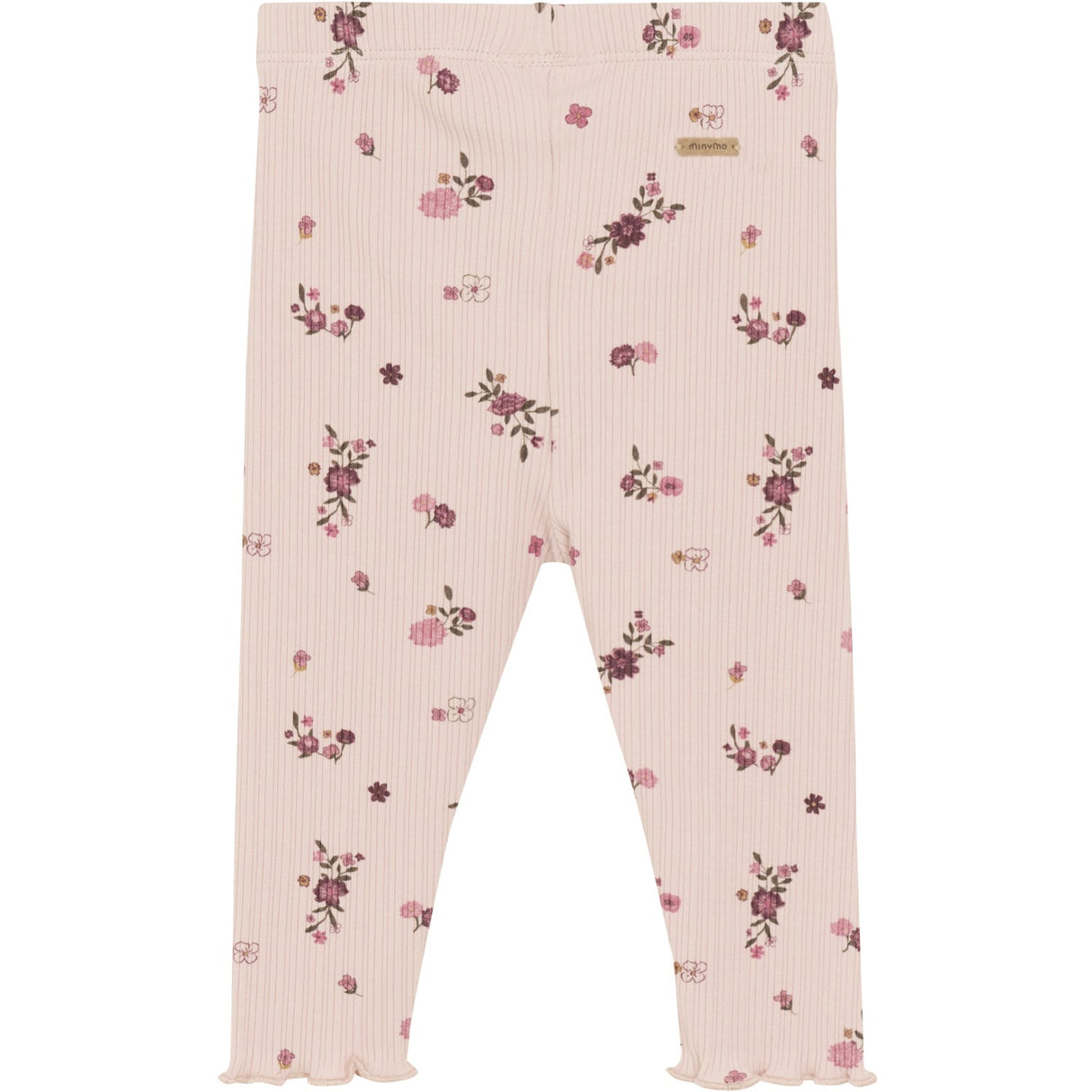 Minymo Sepia Rose Legging AOP Rib 3