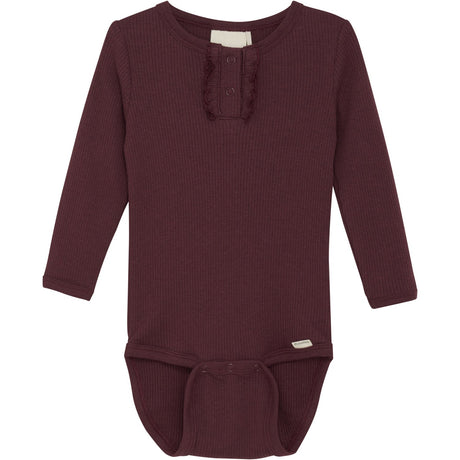 Minymo Tawny Port Bodysuit Ls Rib