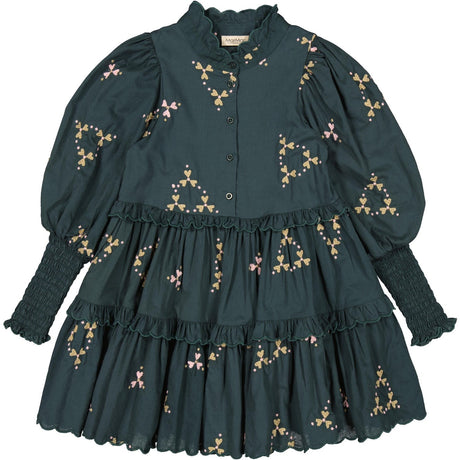 MarMar Light Embroidery Deep Forest Hearts Dela Dress