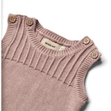 Wheat Dry Rose Knit Romper Vigge