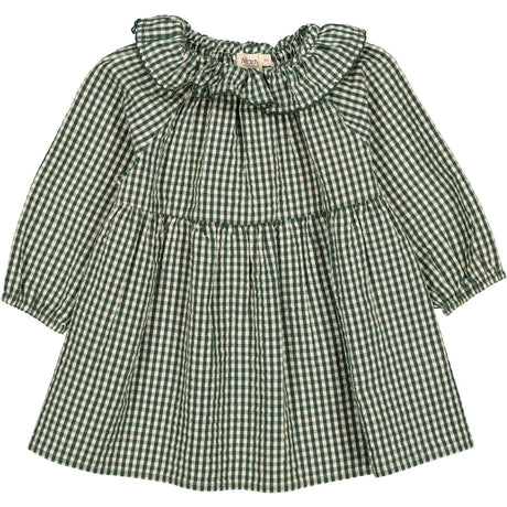 MarMar Cotton Seersucker Green Check Dawson Dress