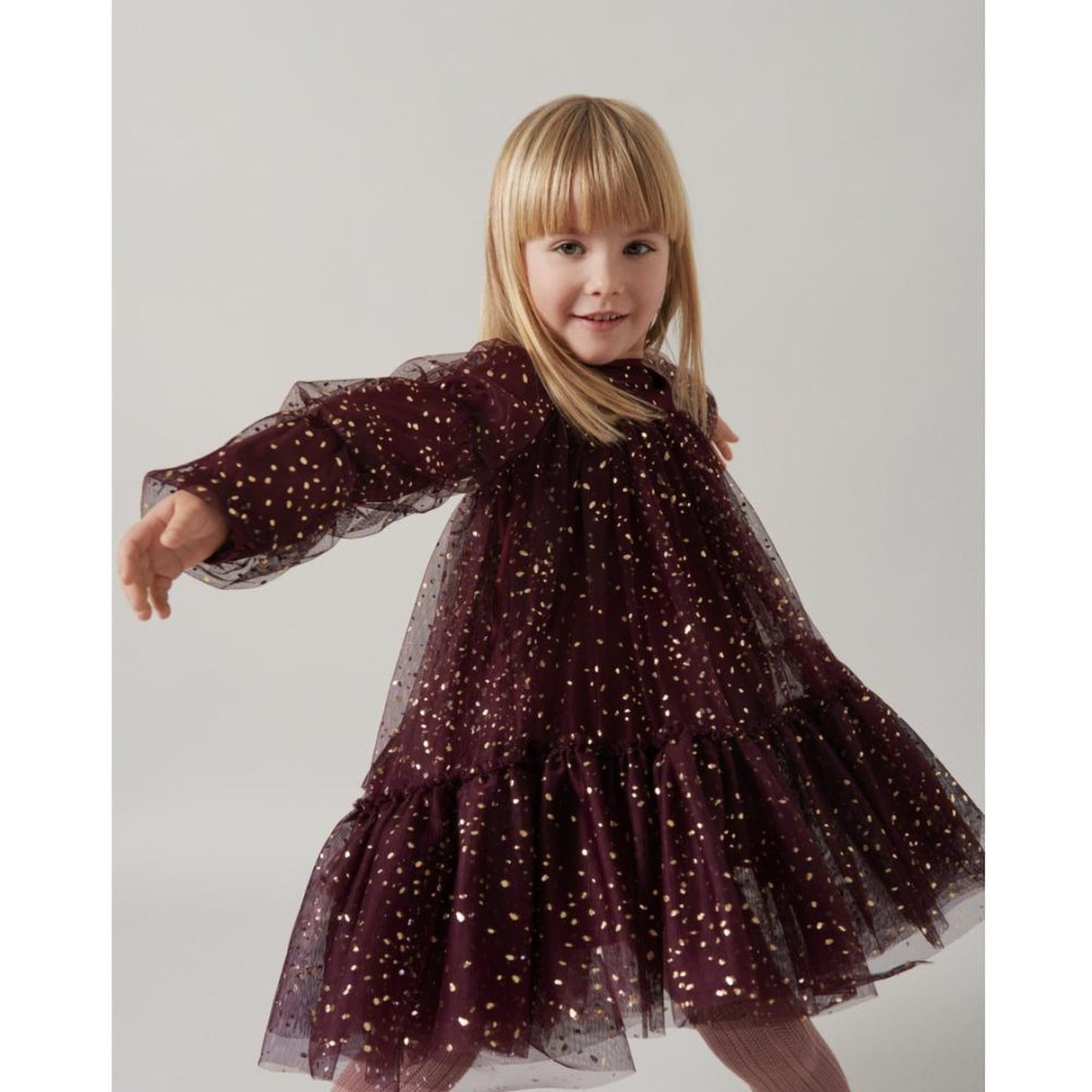 MarMar Ballerina Dotty Deep Mulberry Dionne Dress