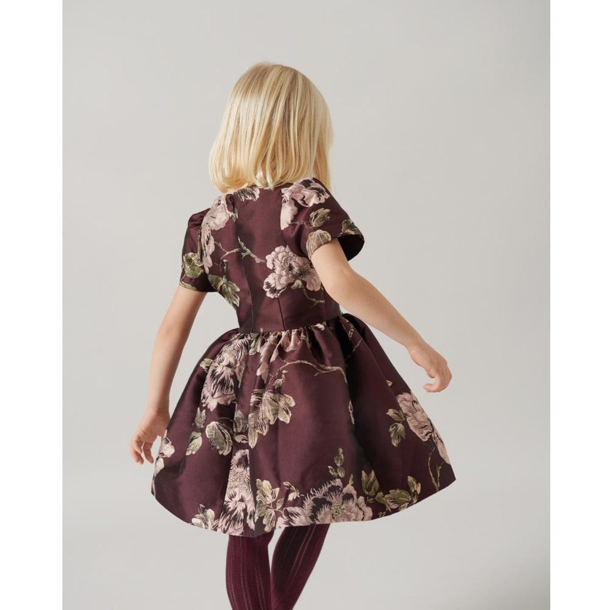 MarMar Party Jacquard Deep Mulberry Jacquard Doreen Dress