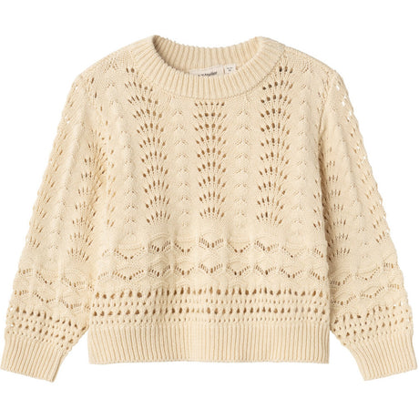 Lil'Atelier Bleached Sand Lale Knit Blouse