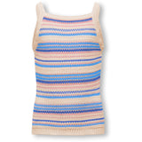 kids ONLY Ecru Lemn Verbena/Dazzling Blue/Azure Blue Belli Life Stripe Knit Top 2