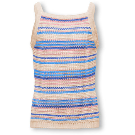 kids ONLY Ecru Lemn Verbena/Dazzling Blue/Azure Blue Belli Life Stripe Knit Top 2