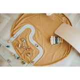 Play&Go Organic Grid Mustard 2-in-1 Playmat