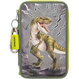 Dino World Triple Pencil Case Reflector 6