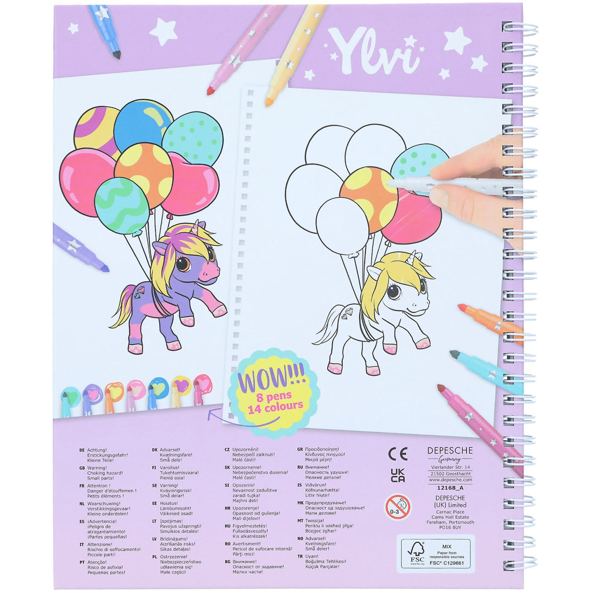 Ylvi coloring book w/markers 8