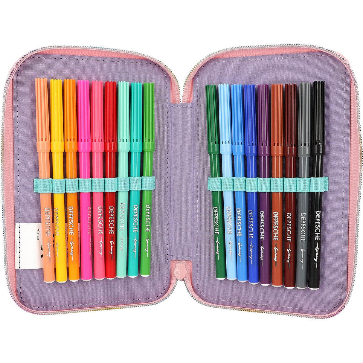 Ylvi Triple Pencil Case Rainbow 5