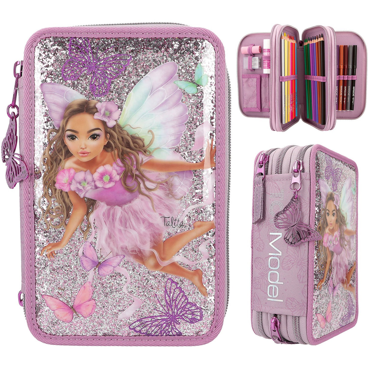 TOPModel Triple Pencil Case Fairy Love