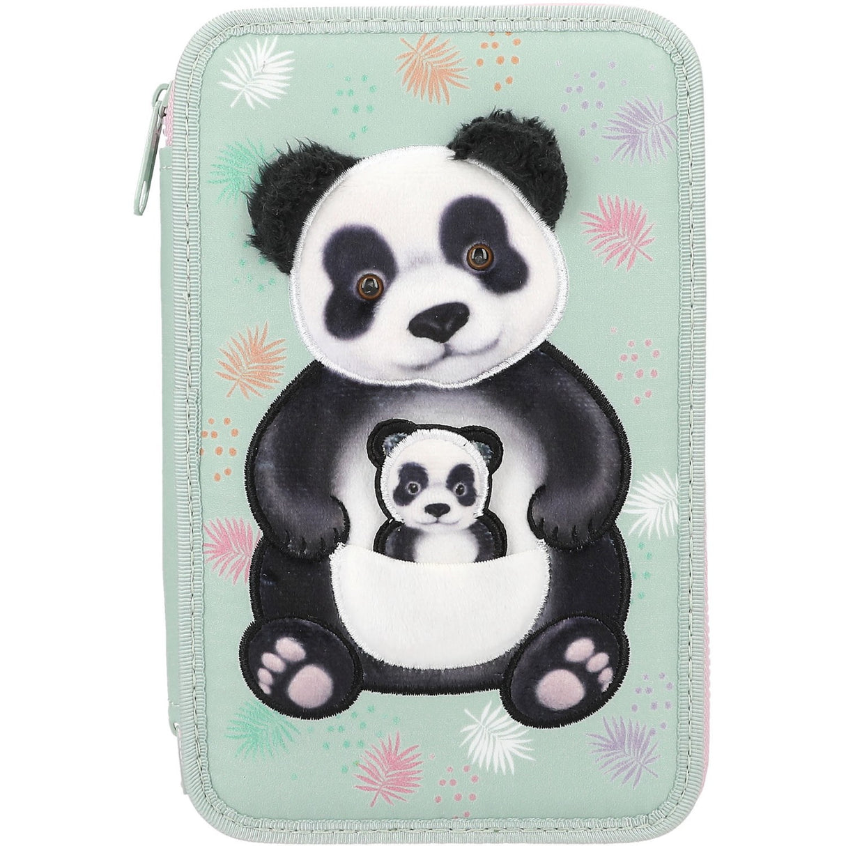 TOPModel Triple Pencil Case w/Panda Wild 6