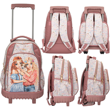 TOPModel School Backpack w/Trolley Velo Fleur