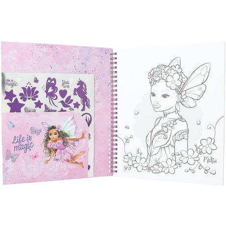 TOPModel coloring book w/Sequins Fairy Love 2