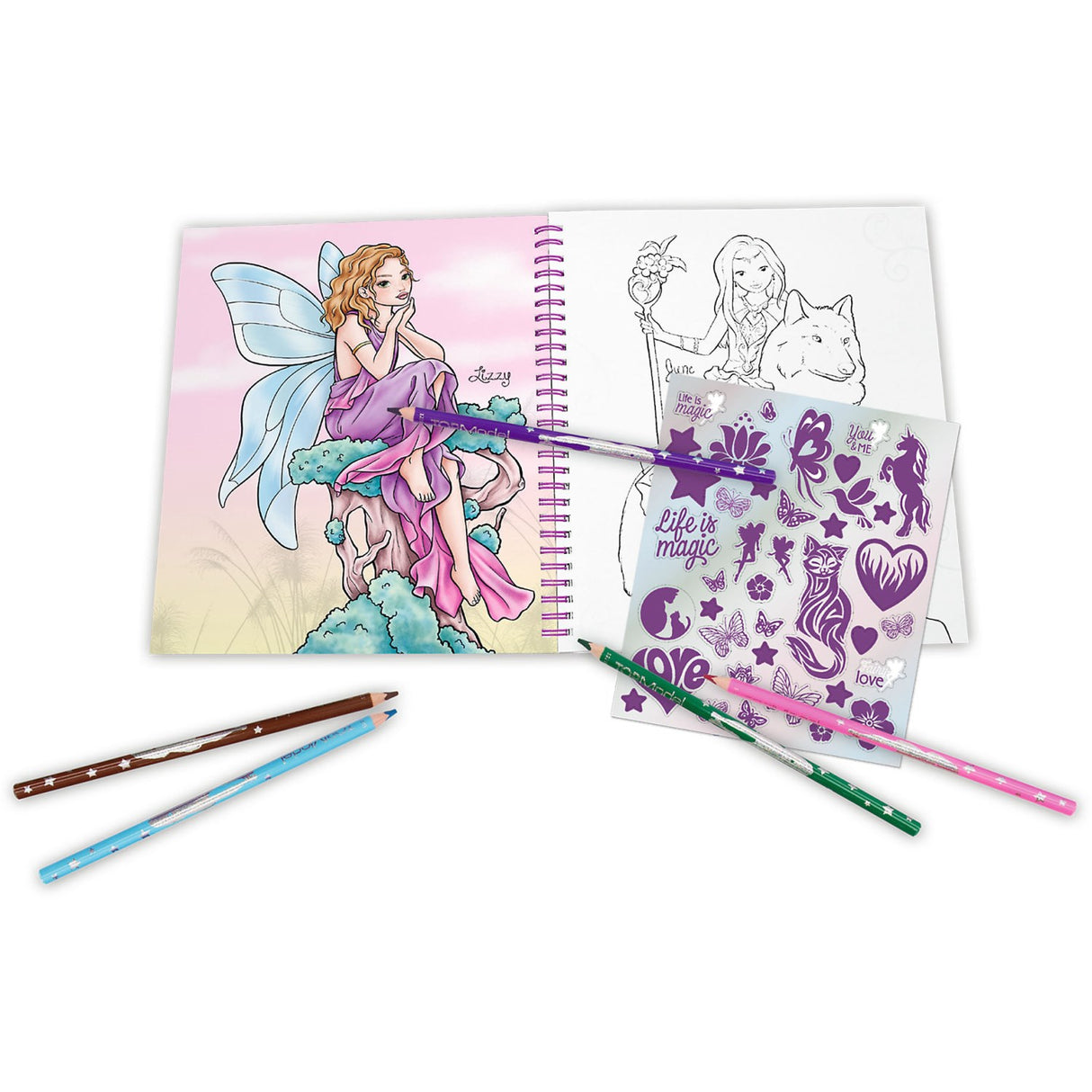 TOPModel coloring book w/Sequins Fairy Love 3