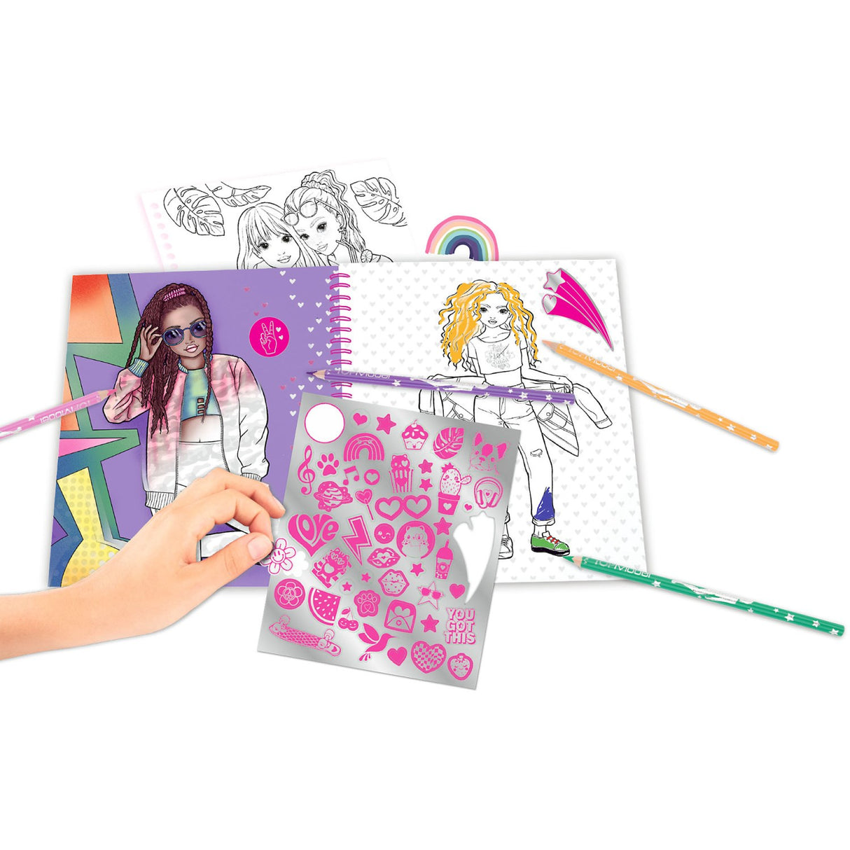 TOPModel Coloring Book w/Sequins 4