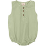 COPENHAGEN COLORS Dusty Green Classic Crisp Poplin Romper