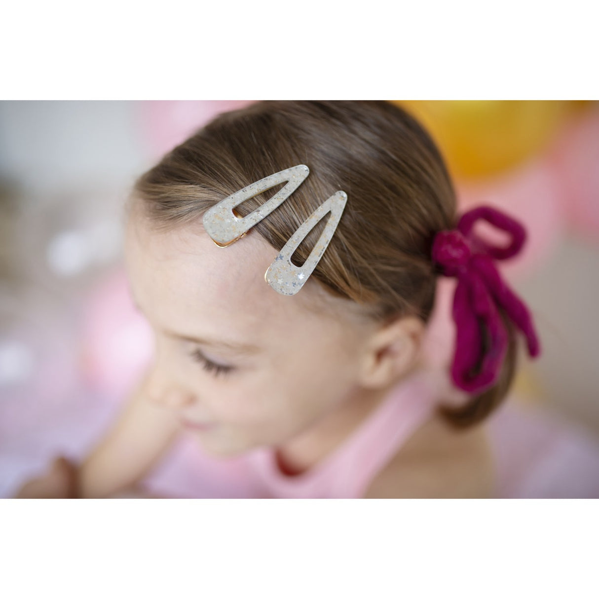 Great Pretenders Boutique Gel Sparkle Hairclips, 2 Pcs Silver