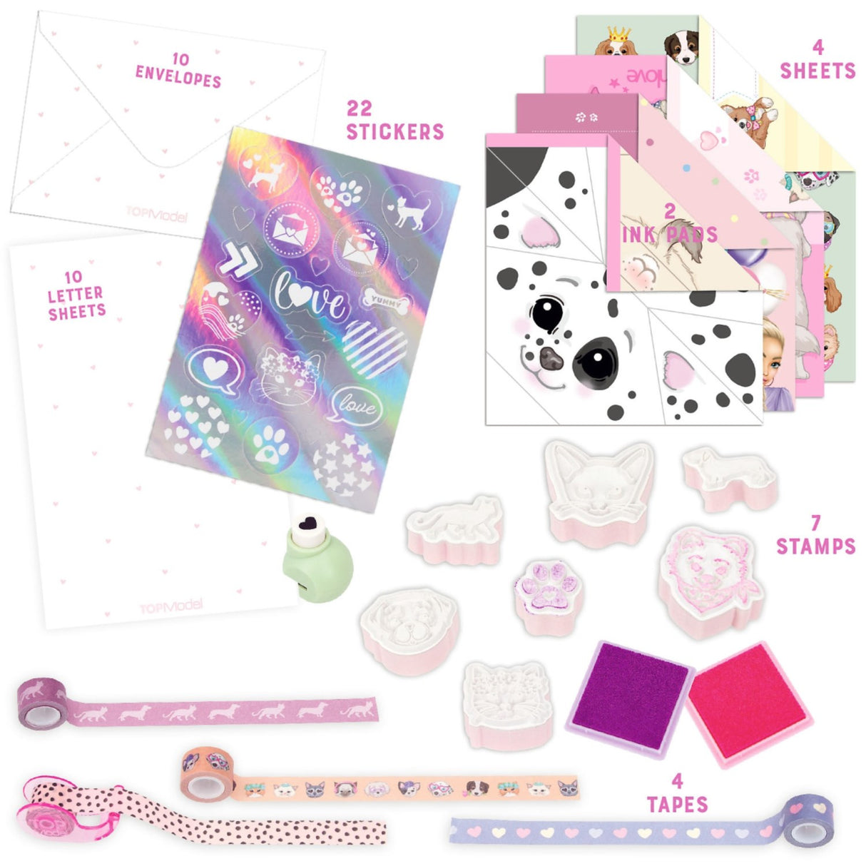 TOPModel Creative Letter Set Kitty And Doggy 4