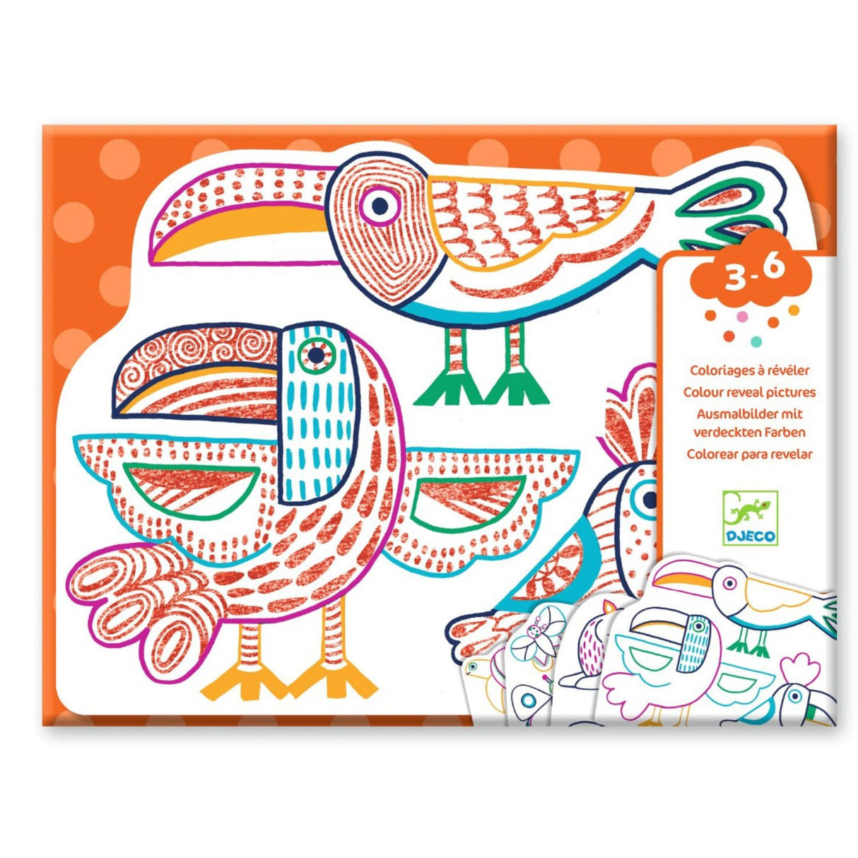 Djeco Magic Coloring Wild Families