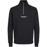 Jack & Jones Junior Black Jorvesterbro Sweat Quarter Zip Noos