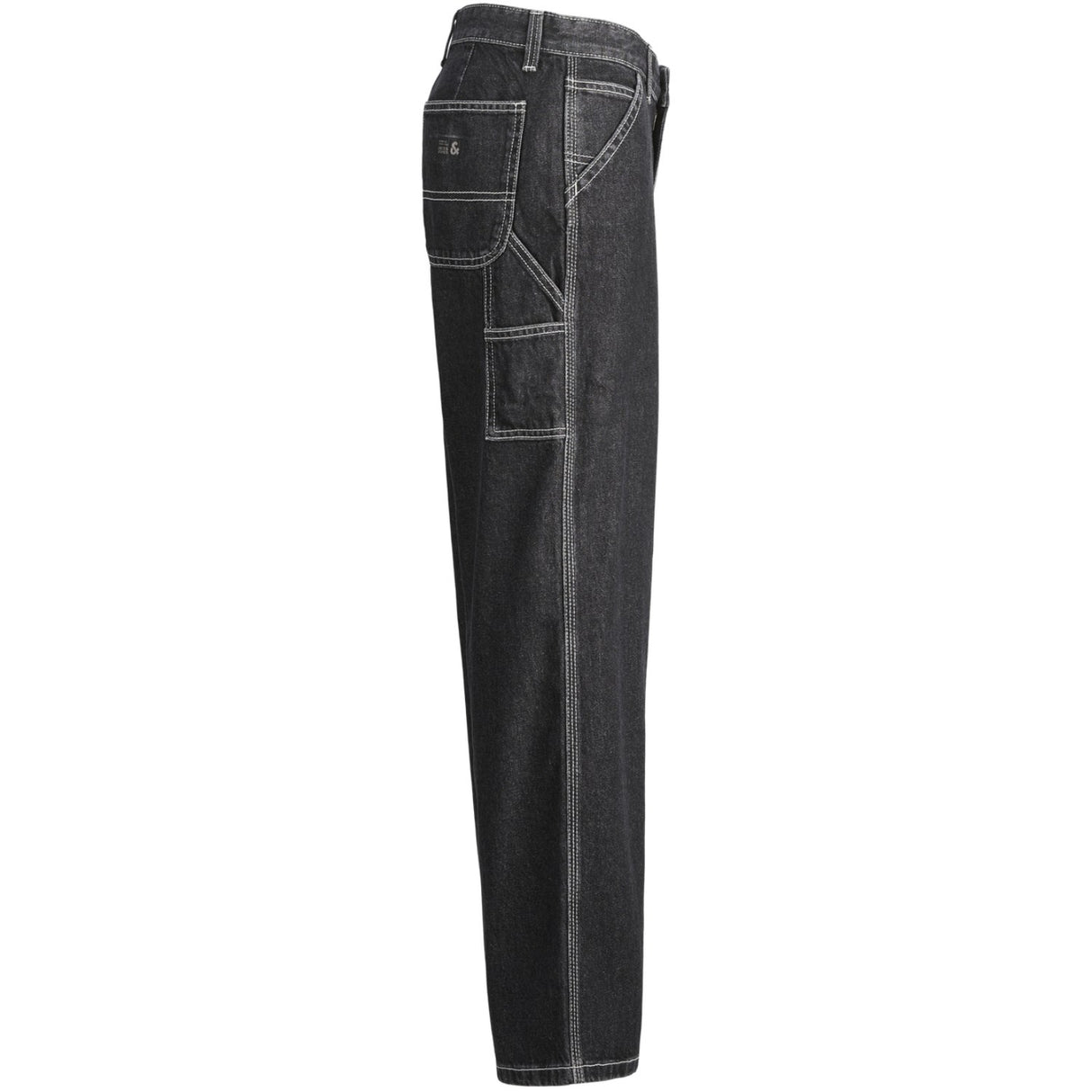 Jack & Jones Junior Black Denim Ialex Carpenter Jeans 056