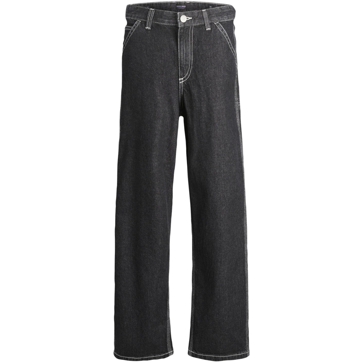 Jack & Jones Junior Black Denim Ialex Carpenter Jeans 056