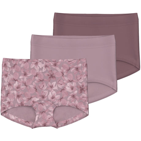 Name It Mauve Shadows Tights 3-pack Mauve Flower Noos