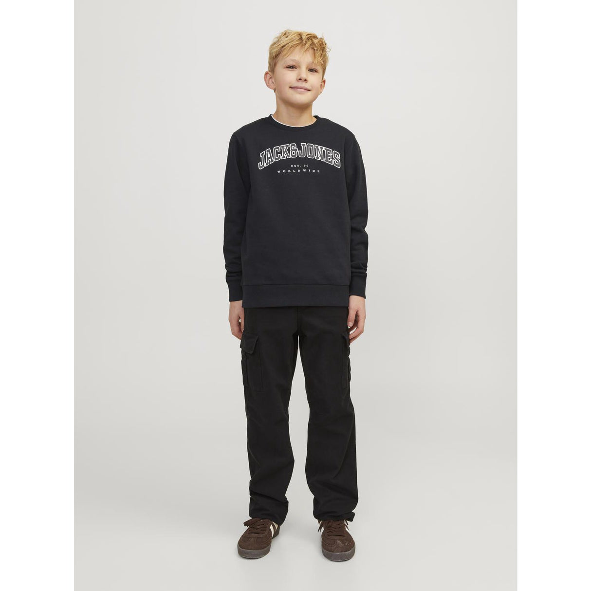 Jack & Jones Junior Black caleb Varsity Sweatshirt