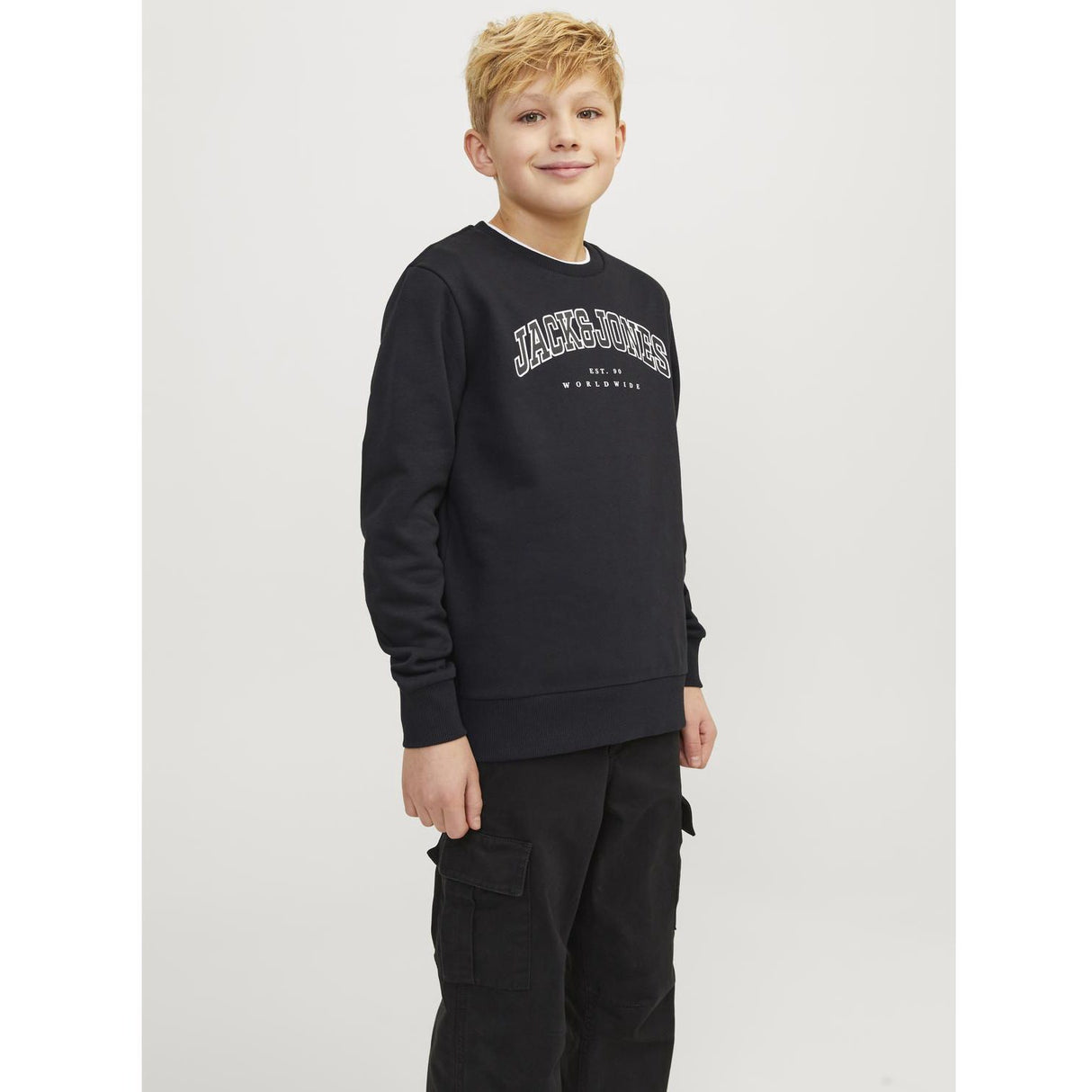 Jack & Jones Junior Black caleb Varsity Sweatshirt