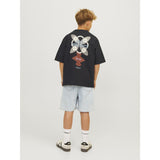 Jack & Jones Junior Black Ornoho Back Graphic T-Shirt Crew 5