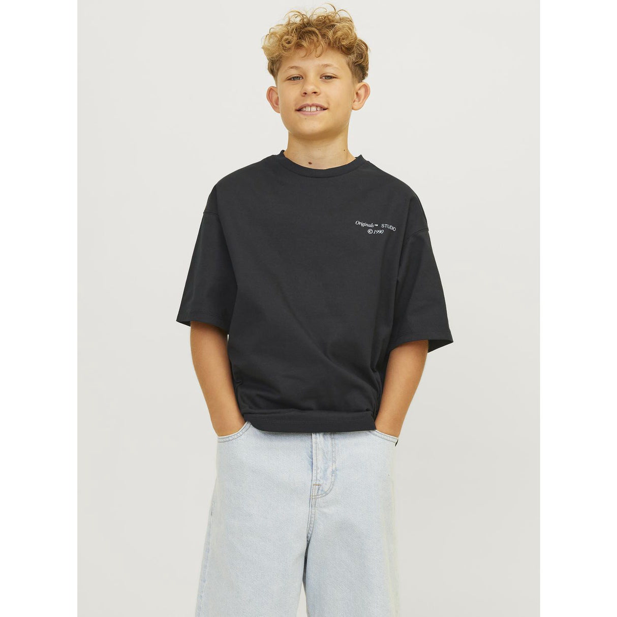 Jack & Jones Junior Black Ornoho Back Graphic T-Shirt Crew 3