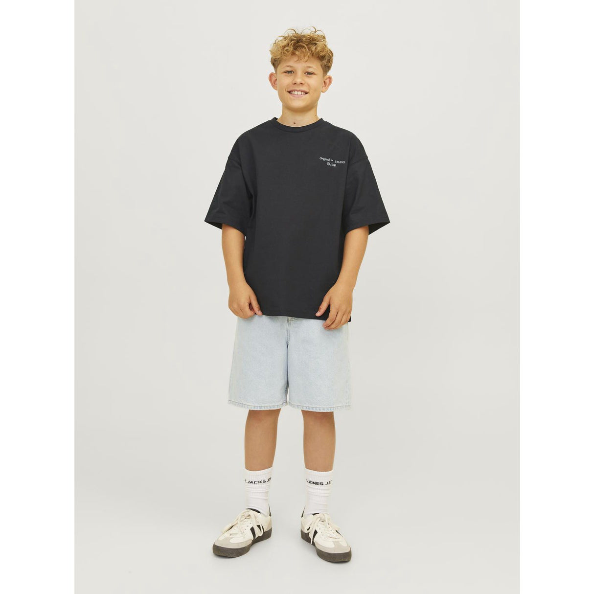 Jack & Jones Junior Black Ornoho Back Graphic T-Shirt Crew 4