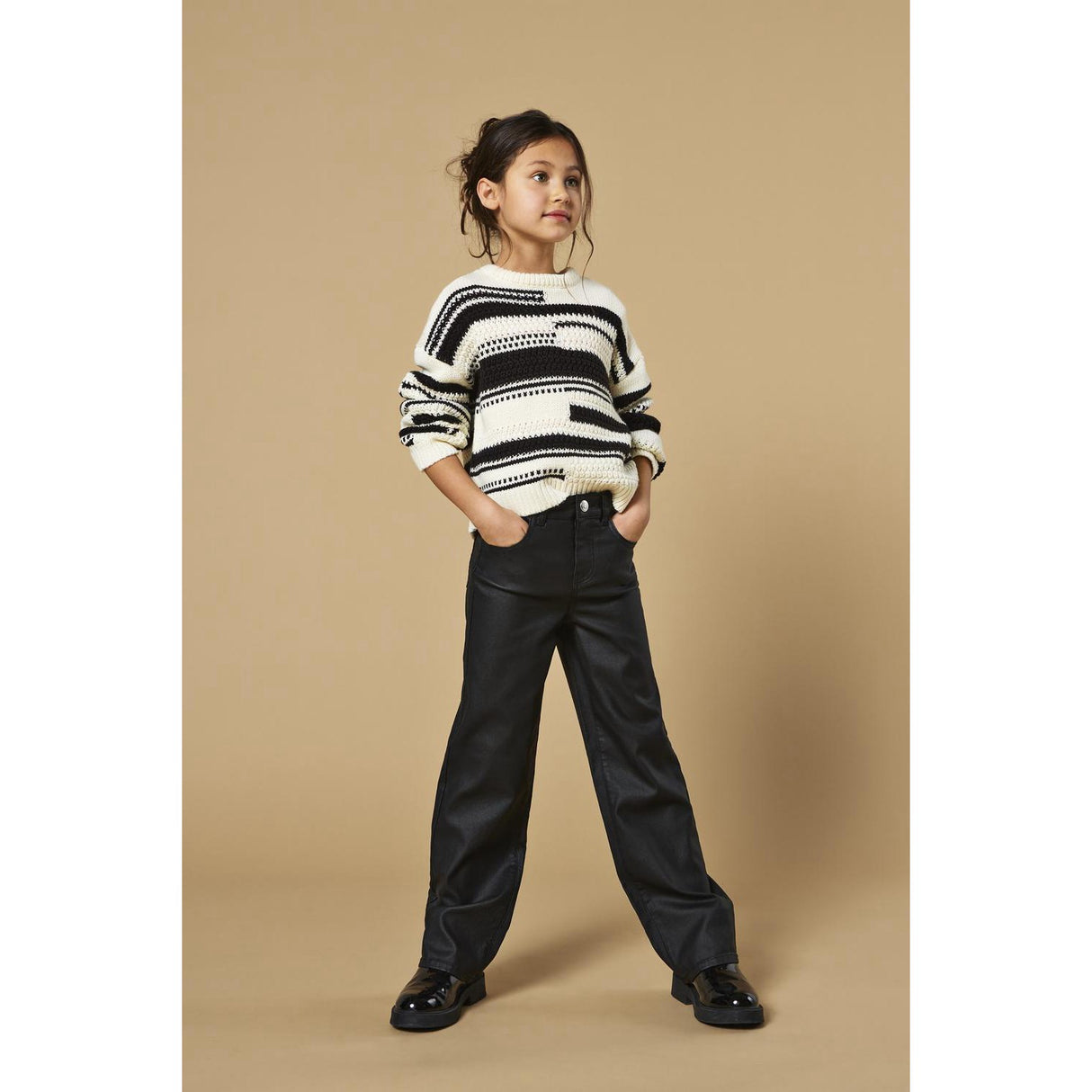 kids ONLY Black Juicy-Nya Wide Coated Pants 2