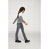 kids ONLY Cloud Dancer Black Franca Half Zip Stripe Knit Blouse Noos